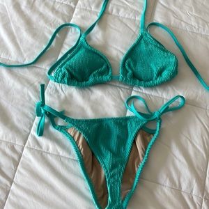 Teal bikini set -~ never worn -XS